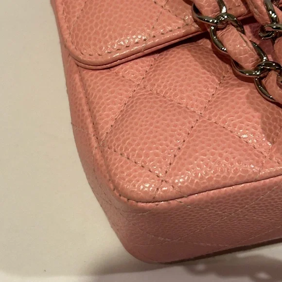 Chanel Pink Quilted Leather Chain Bag - Picture 8 of 16